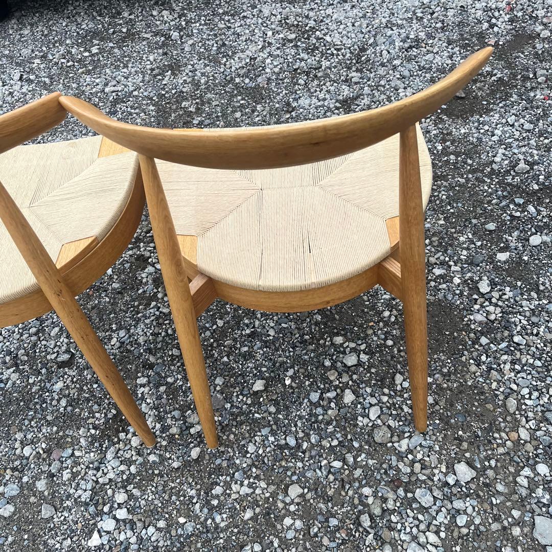 ② IDC大塚家具 オーク材 ペーパーコード ダイニングチェア M04C3