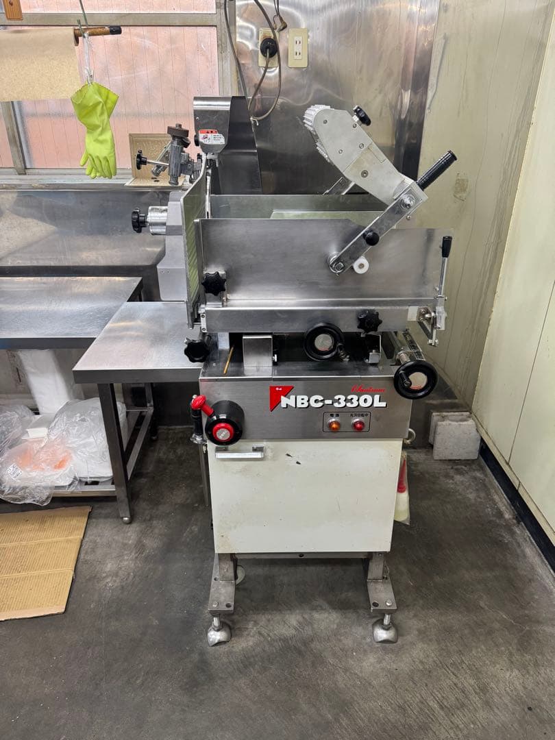 【ぽー】業務用スライサー NBC-330L (生肉スライサー) 中古】【送料都度見積】なんつね ミートスライサー NBC-330L : 業務用