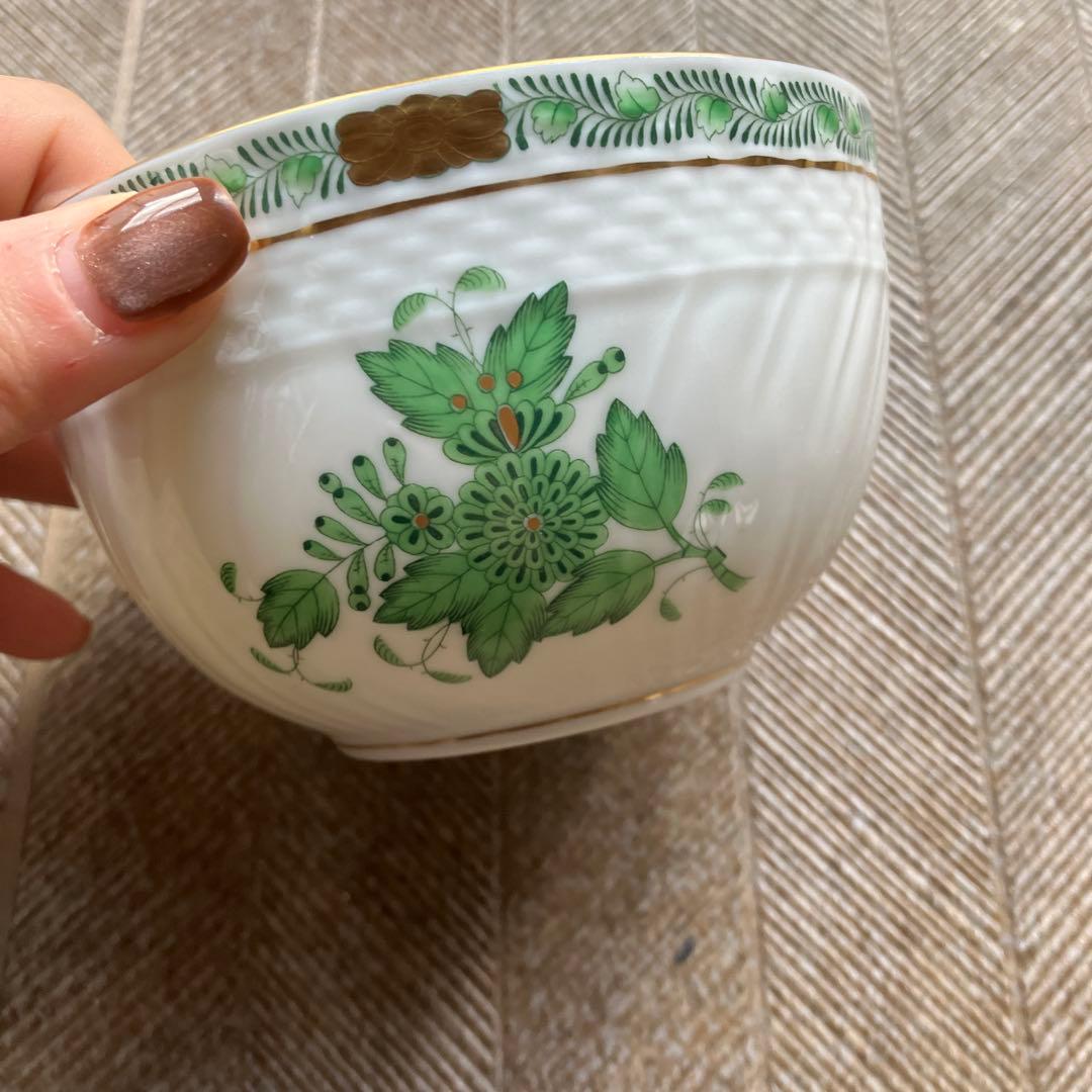 ヘレンド　1個　スラップボウル　アポニーグリーン 楽天市場】ヘレンド ボウル アポニー・グリーン スラップボウル 洋食器