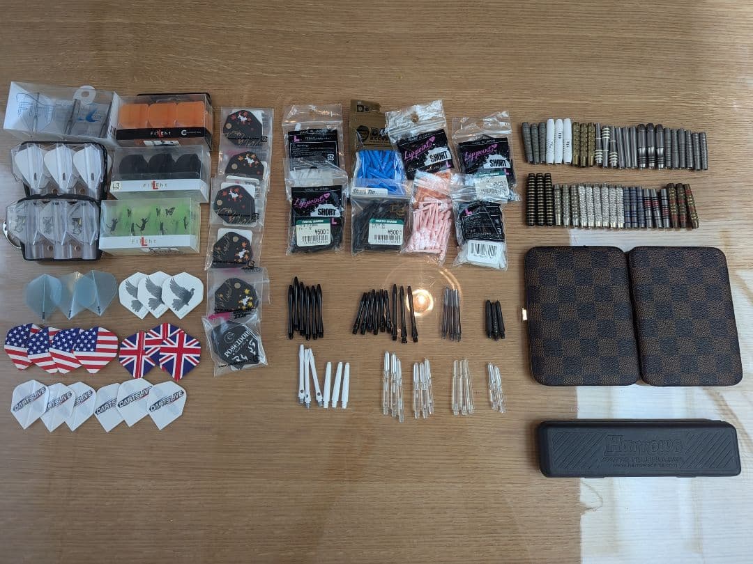 ダーツフライト・シャフト・ケース・バレルセット ソフト ダーツ セット BOX付 矢 付け替えシャフト チップ バレル