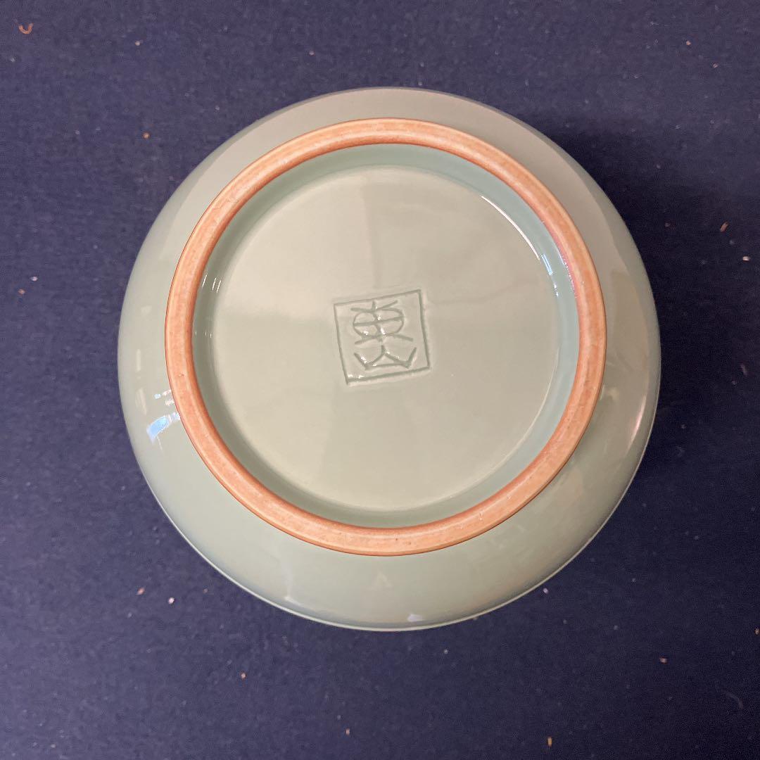 No.31060306 京焼二代宮永東山 青瓷古銅式圓文華生 共箱