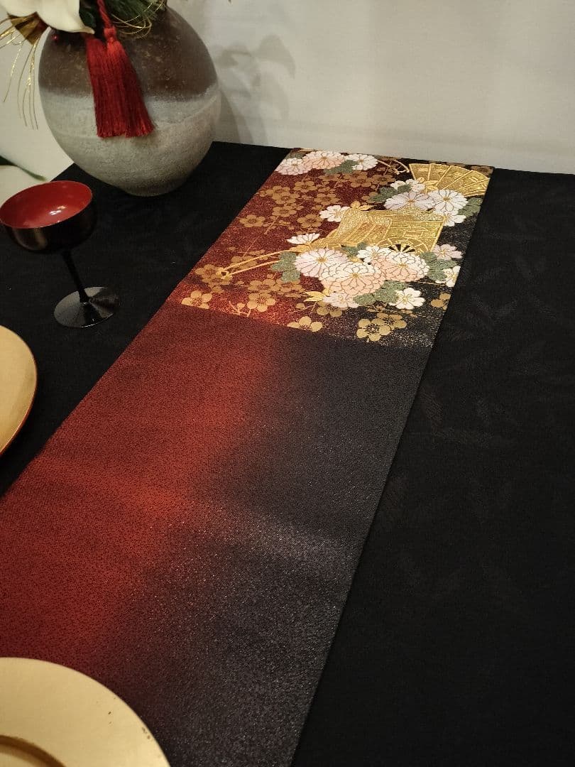 A957☆逸品‼️御所車‼️ひな祭り‼️テーブルランナー2m20cm - メルカリ