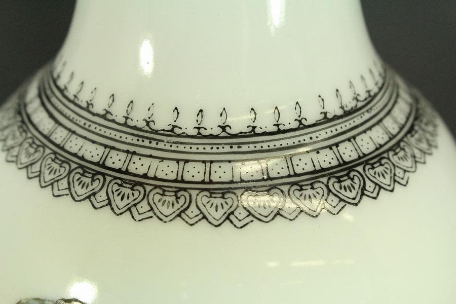 中国美術 景徳鎮 色絵 山水画 題詞紋 瓶 美品 911 - メルカリ