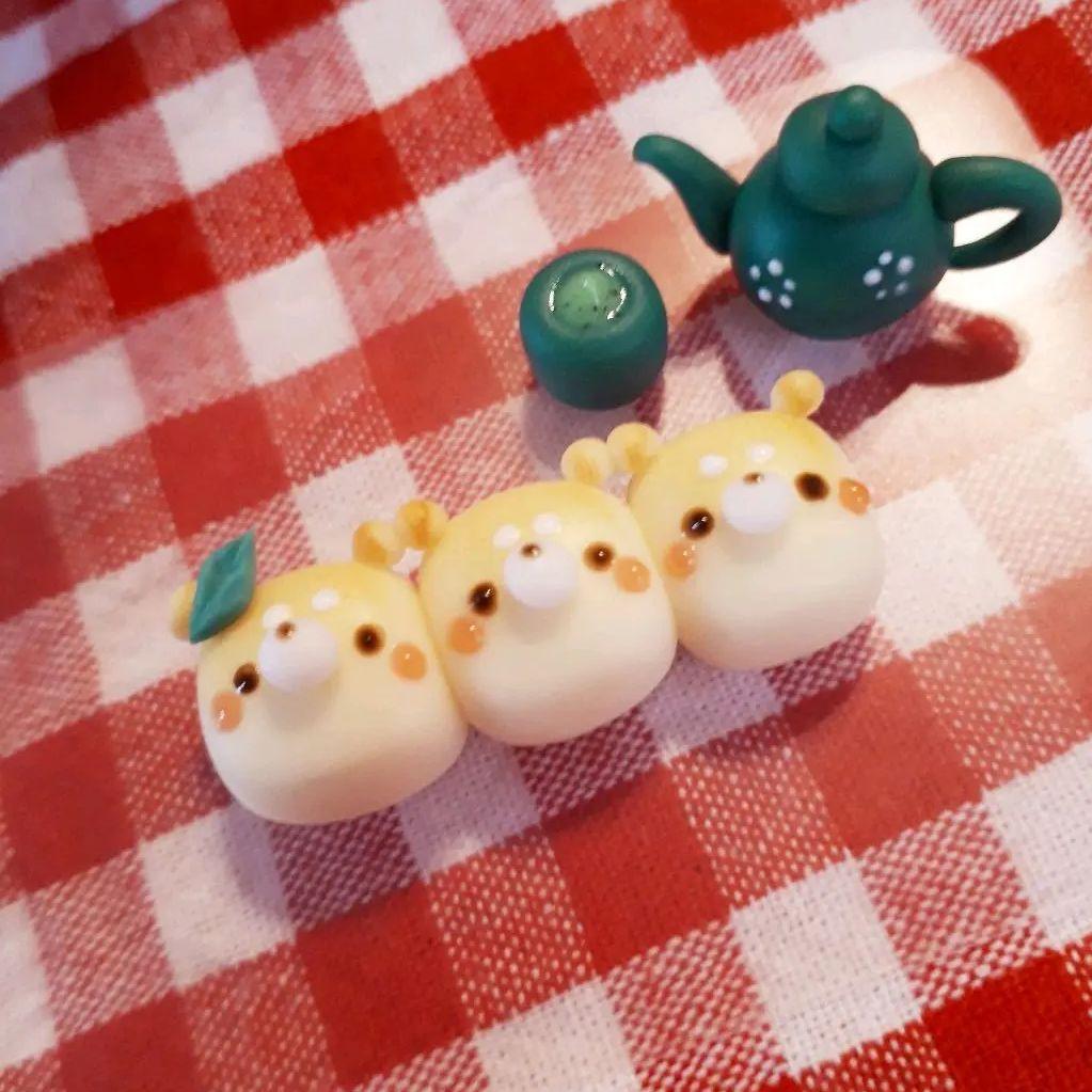 ちぎりパン☆柴犬兄弟&きゅうすset サンエックス - キャラクターいっぱいのちぎりパン - サンエックス