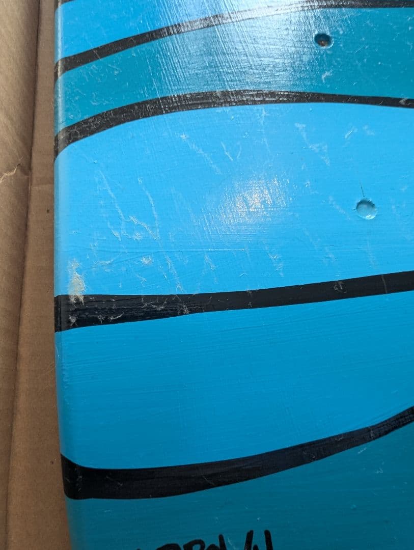 &T様専用】ヘザーブラウン 原画 スケートボード 波乗りバードと波と花