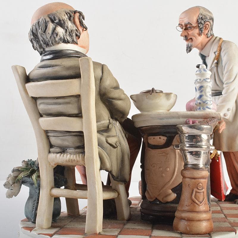 イタリア製 カポディモンテ フィギュリン 陶人形 置物 証明書付 M