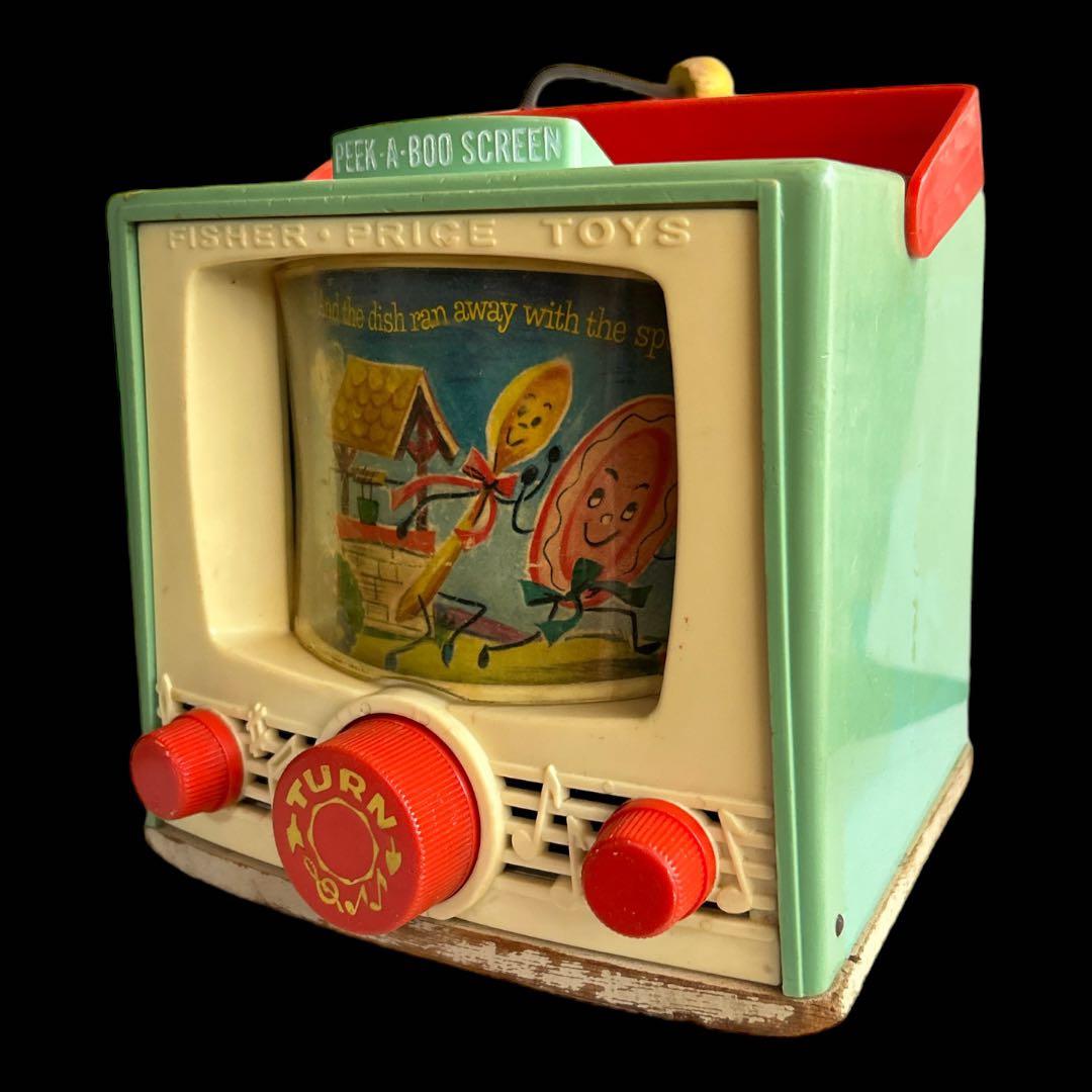 60's vintage「FISHER PRICE」ピーカブー　TV オルゴール Original 1960s Fischer-price “tv-radio” Music Box Toy - Etsy