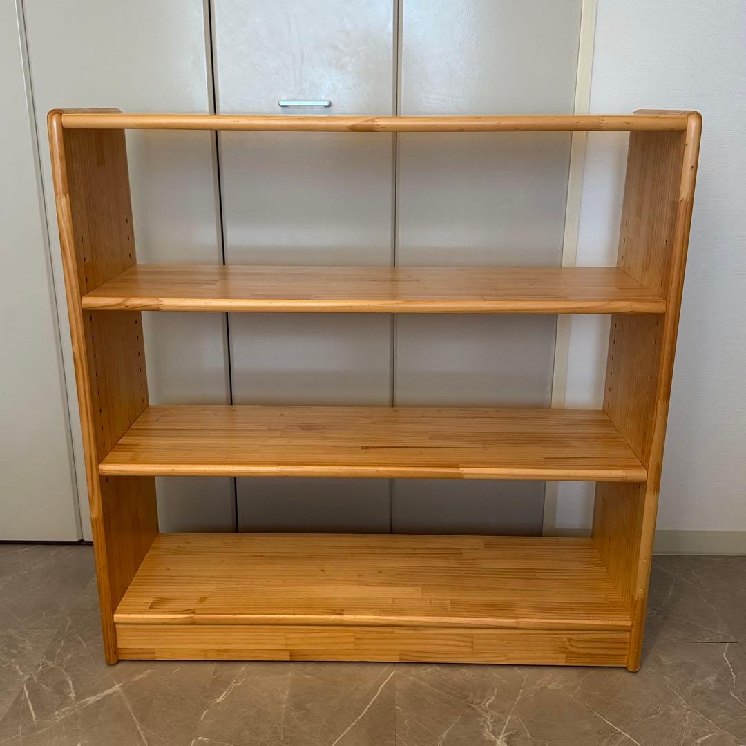 白木棚 （大）可動式 ブロック社 3段 ブロック社 白木棚・大・可動式 | krtek select toys