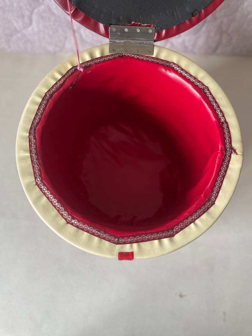 ヤング・バンビー 昭和レトロポップ 花柄 小物収納ケース付き スツール