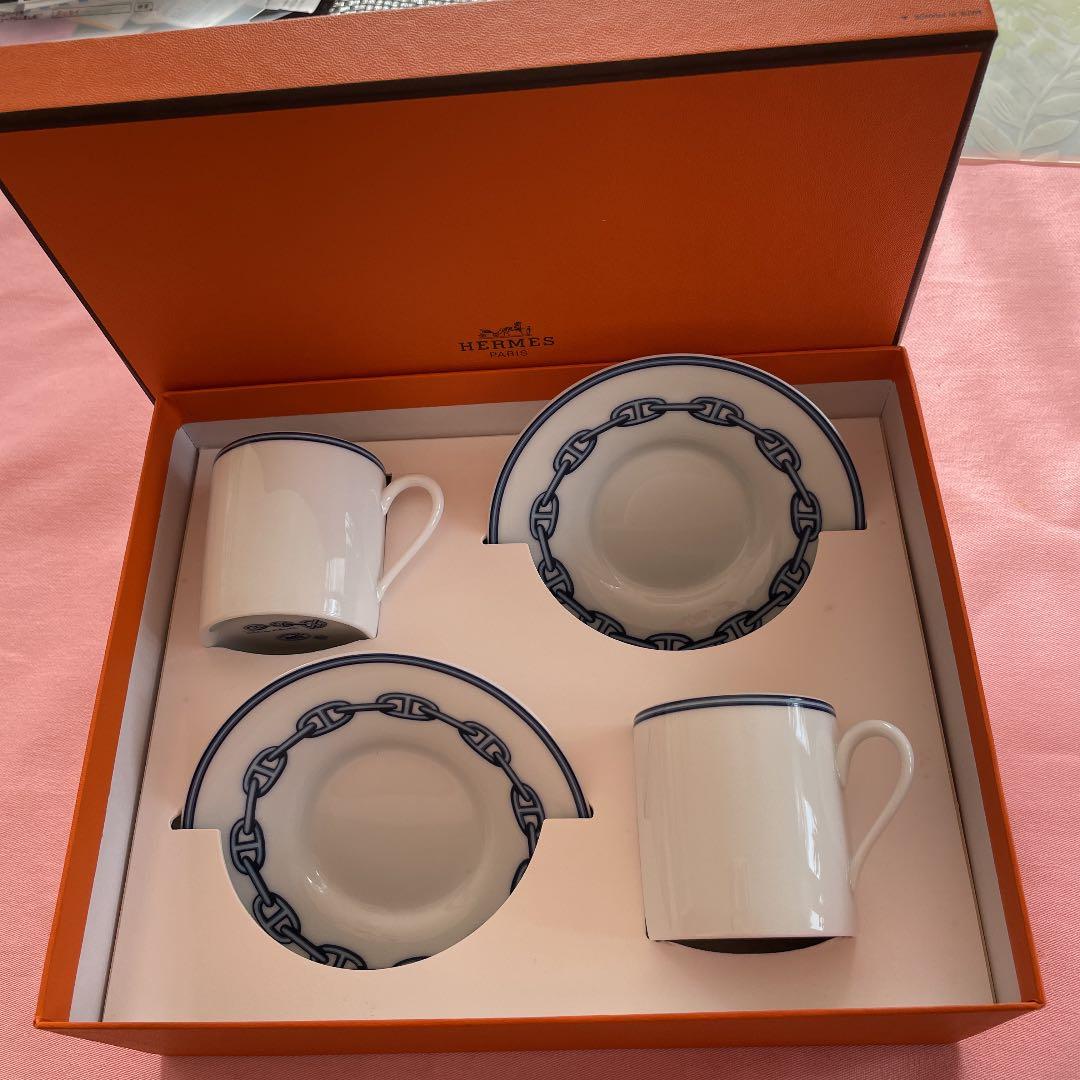 エルメス　シェーヌダンクル　カップ&ソーサ 楽天市場】HERMES エルメス/シェーヌダンクル カップ&ソーサー ペア