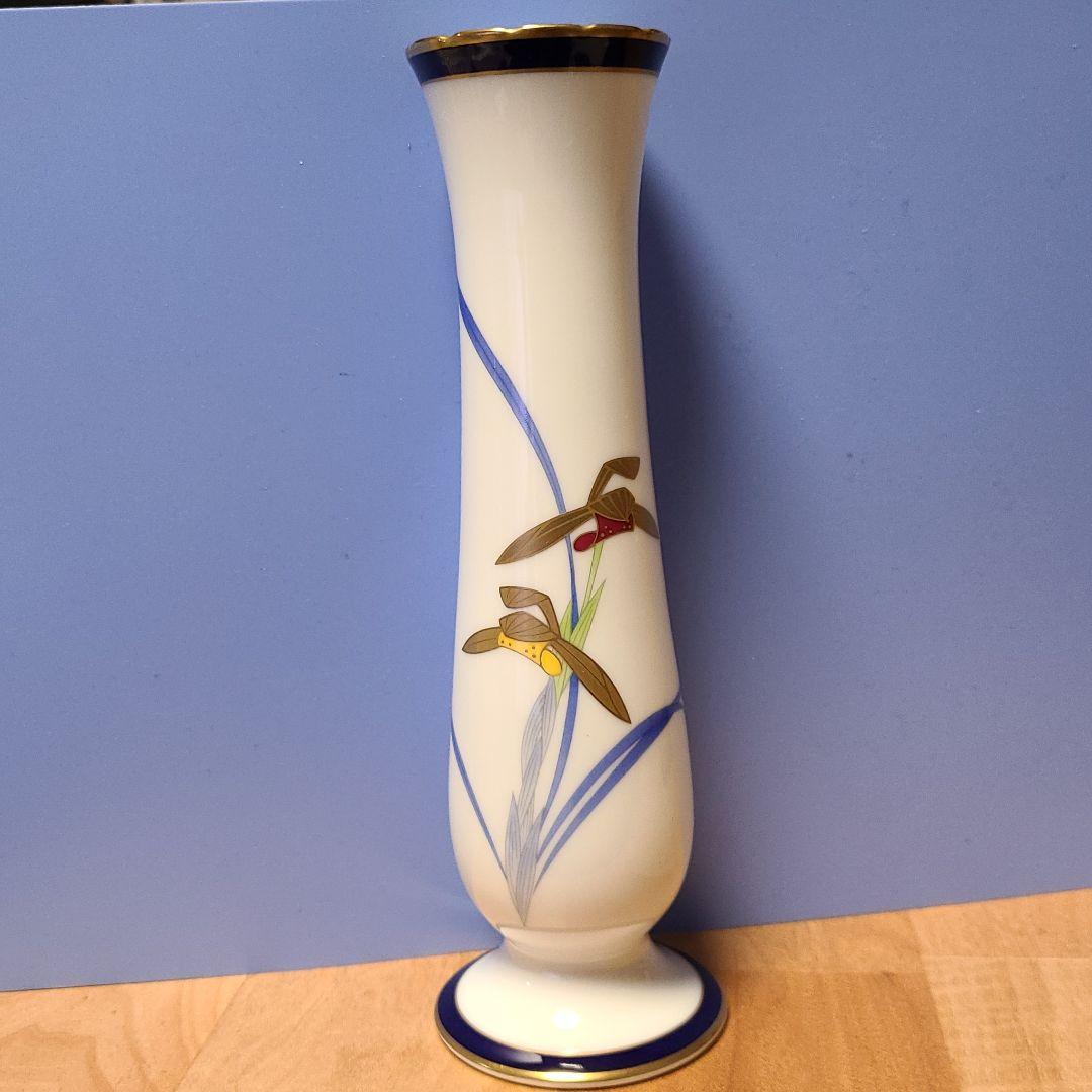 宮内庁御用達【香蘭社華器】オーキッドレース貴婦人花瓶花入れ一輪挿