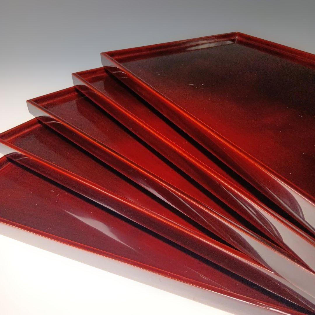 輪島塗 光栄堂 点心盆5枚 共箱