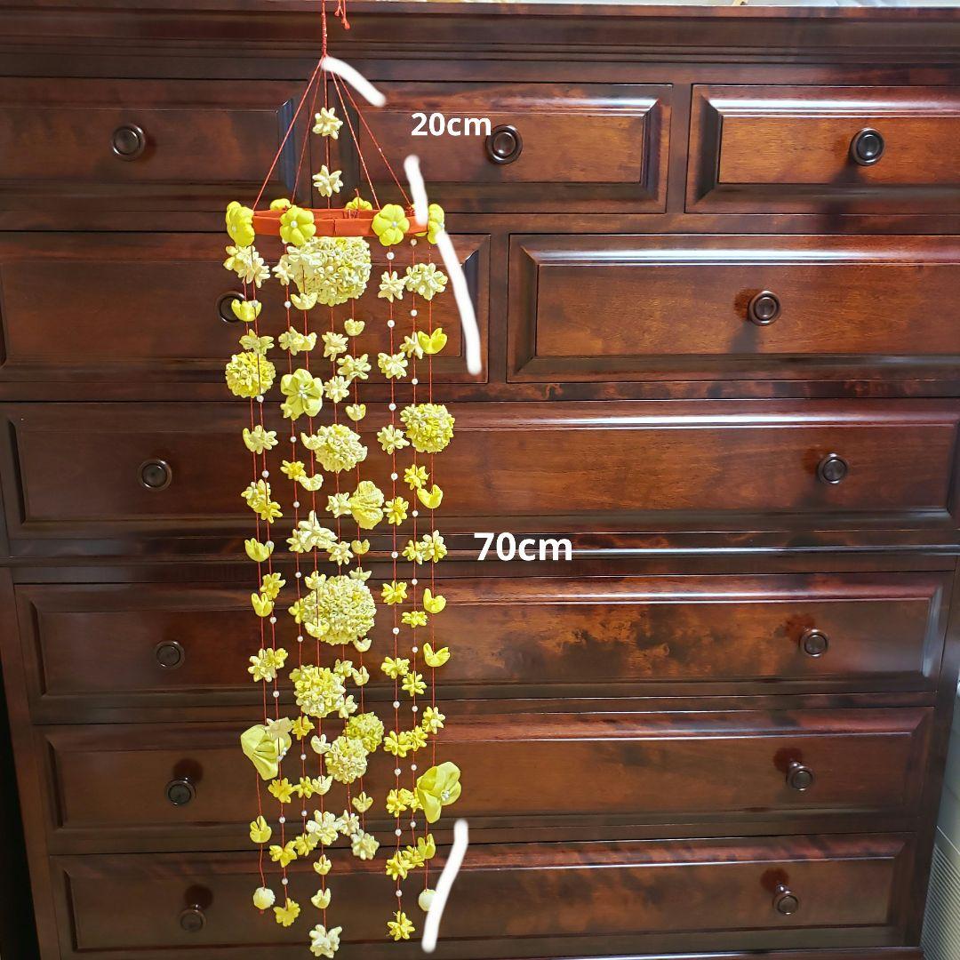 ハンドメイド　吊るし雛　吊り雛　雛人形　女児 楽天市場】綿・ボンド・両面テープ付き「傘宝つるし雛5本飾り」（赤