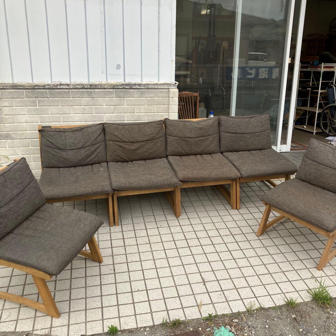 ③ 北欧レトロ ミキモク 雅 木製フレーム アームレスチェア 一人掛け