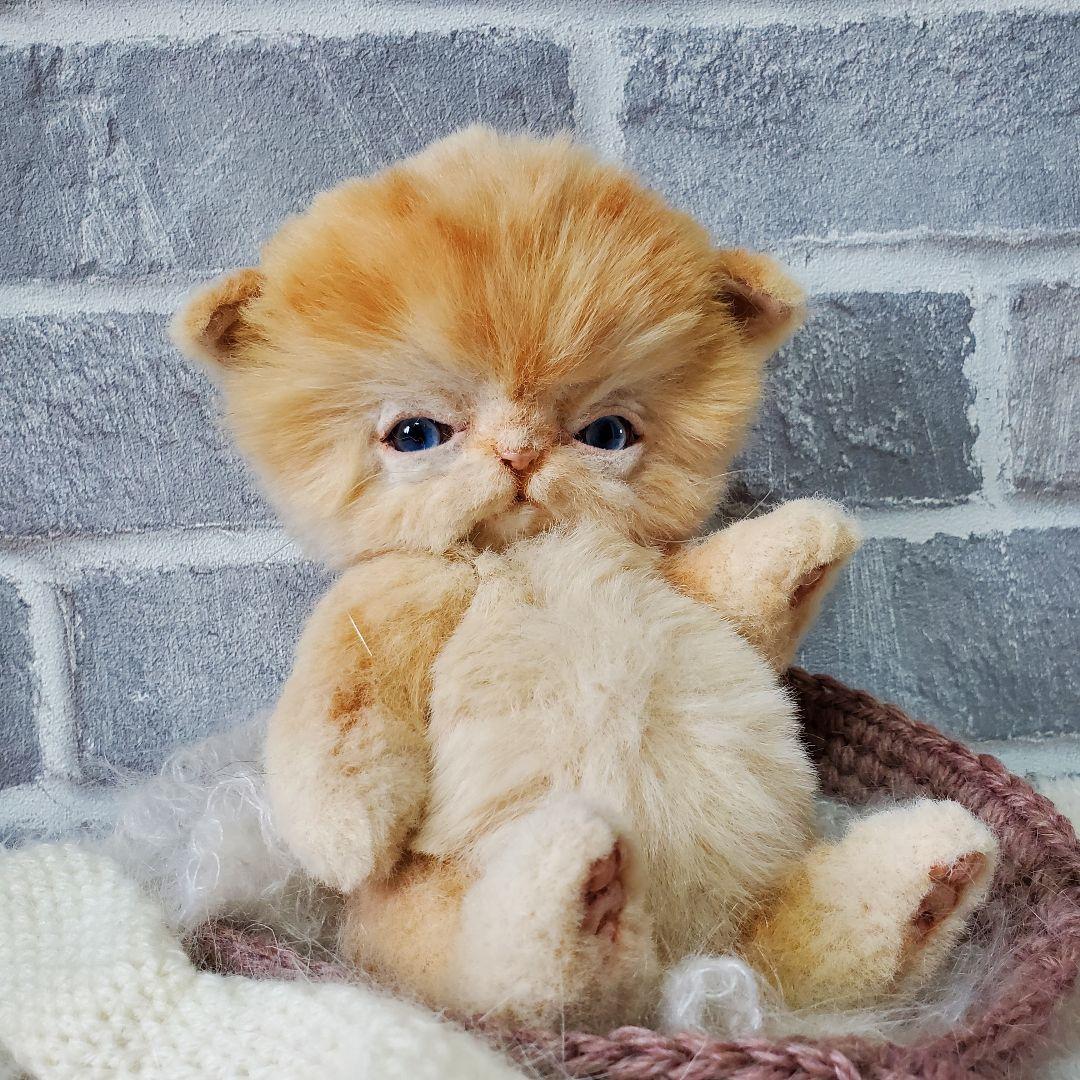 アートドール テディベア ぬいぐるみ 猫 ネコ 海外 アーティスト 作家