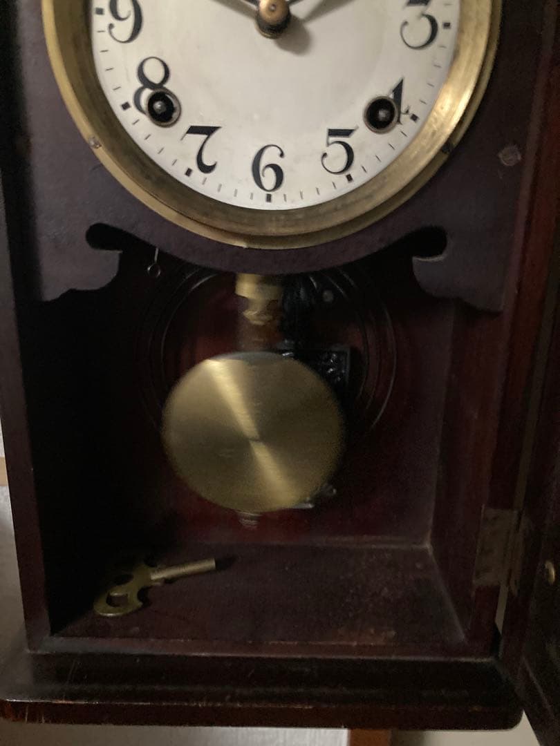 ☆連休限定価格 希少三工舎 アンティーク宮型数打ち式 8日巻 振り子