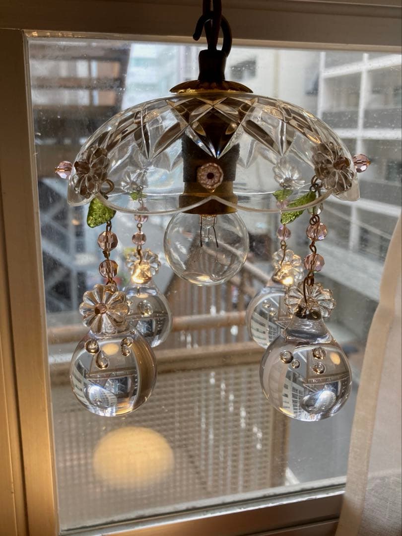 ミニシャンデリア（雫）1920年フランスアンティークランプシェード