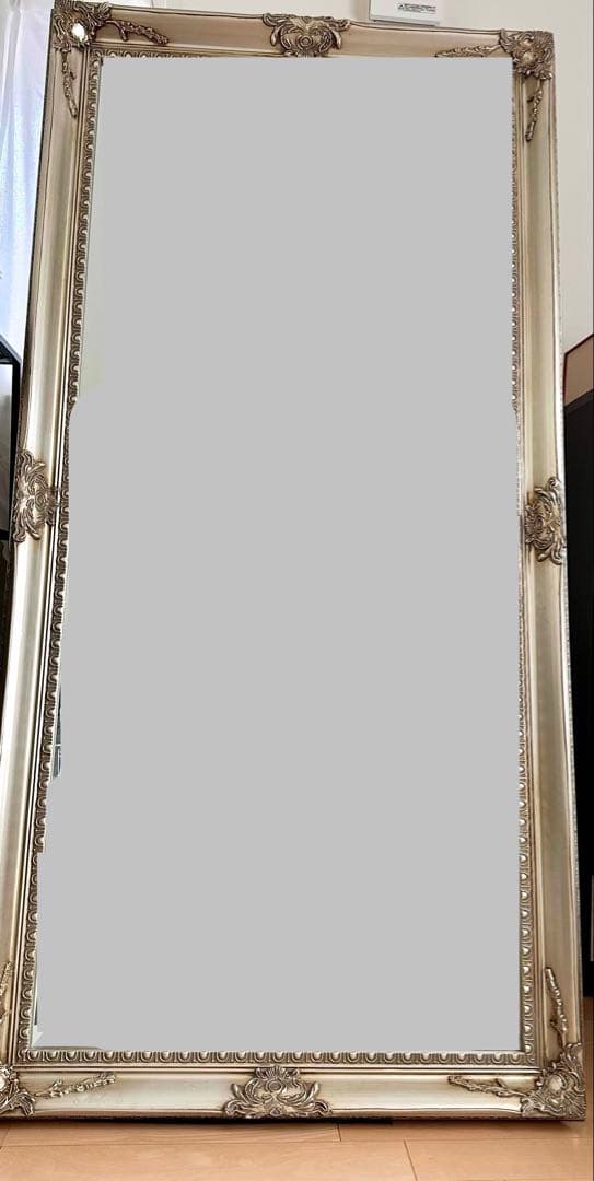 ミラー 全身鏡 アンティーク調大型ミラー　ゴールド MINT 鏡 ミラー 全身 姿見 アンティーク調大型ミラーW90 ゴールド