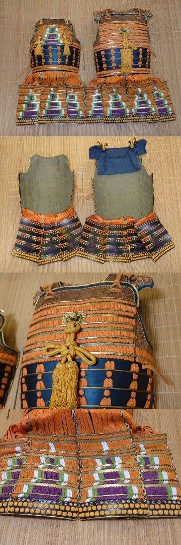 ◎週末限定値引中◎等身大海老胴沢瀉威半懸二枚胴具足＆鎧通刀＆扇子付