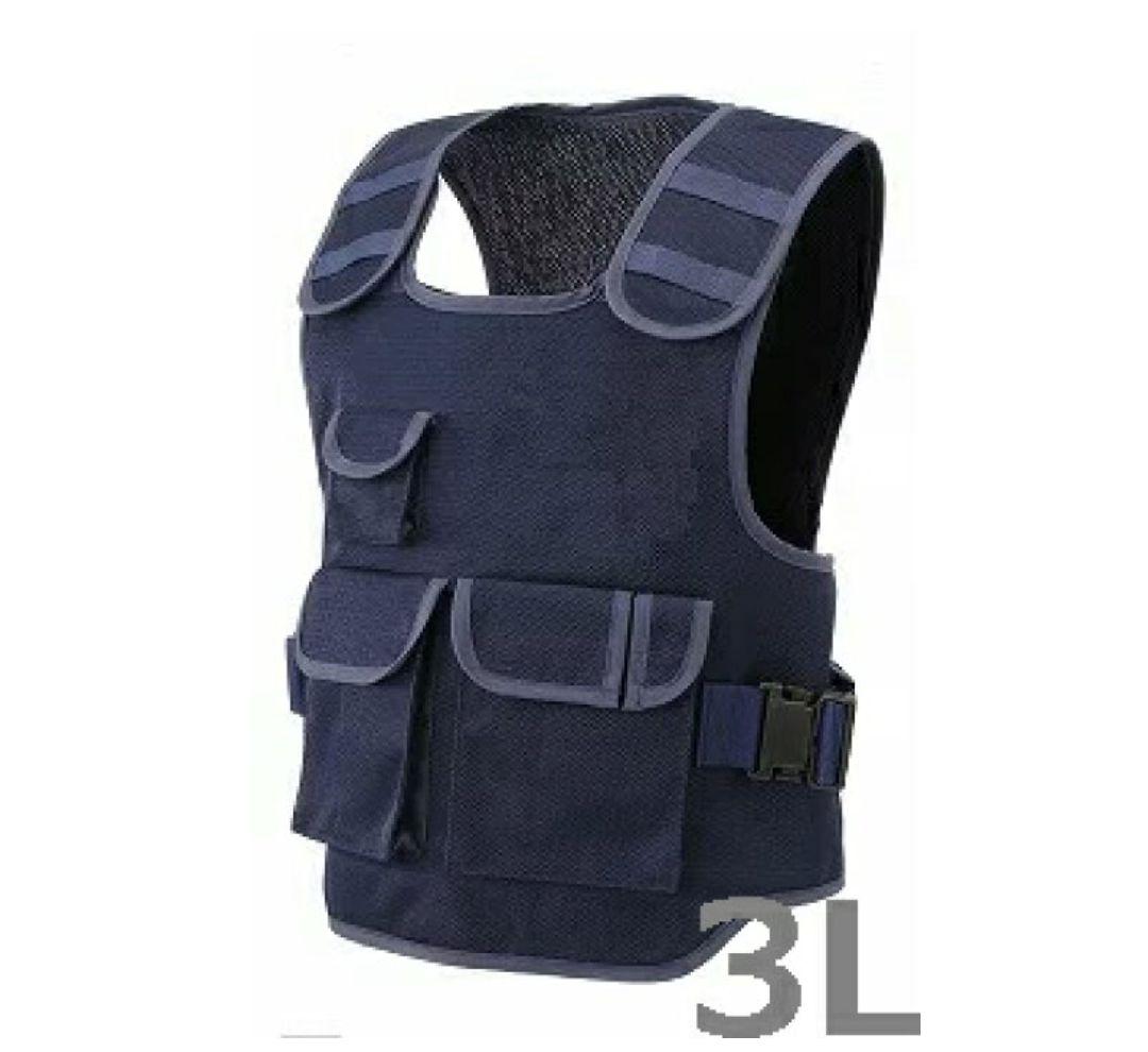 【購入意思のないいいねは控えてください】防刃ベスト (前後防刃パネルあり) 防刃ベスト 保護ベスト 防刃チョッキ 収納袋付 フリーサイズ 切れない