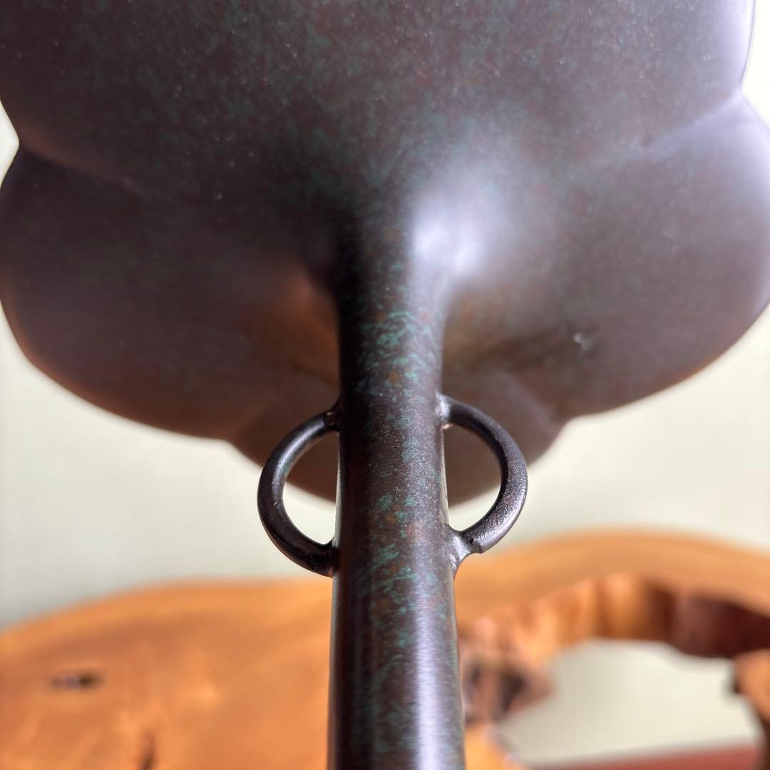 桔梗口花瓶 小森寸龍造 銅製 銅花瓶 一輪挿し 共箱 - メルカリ