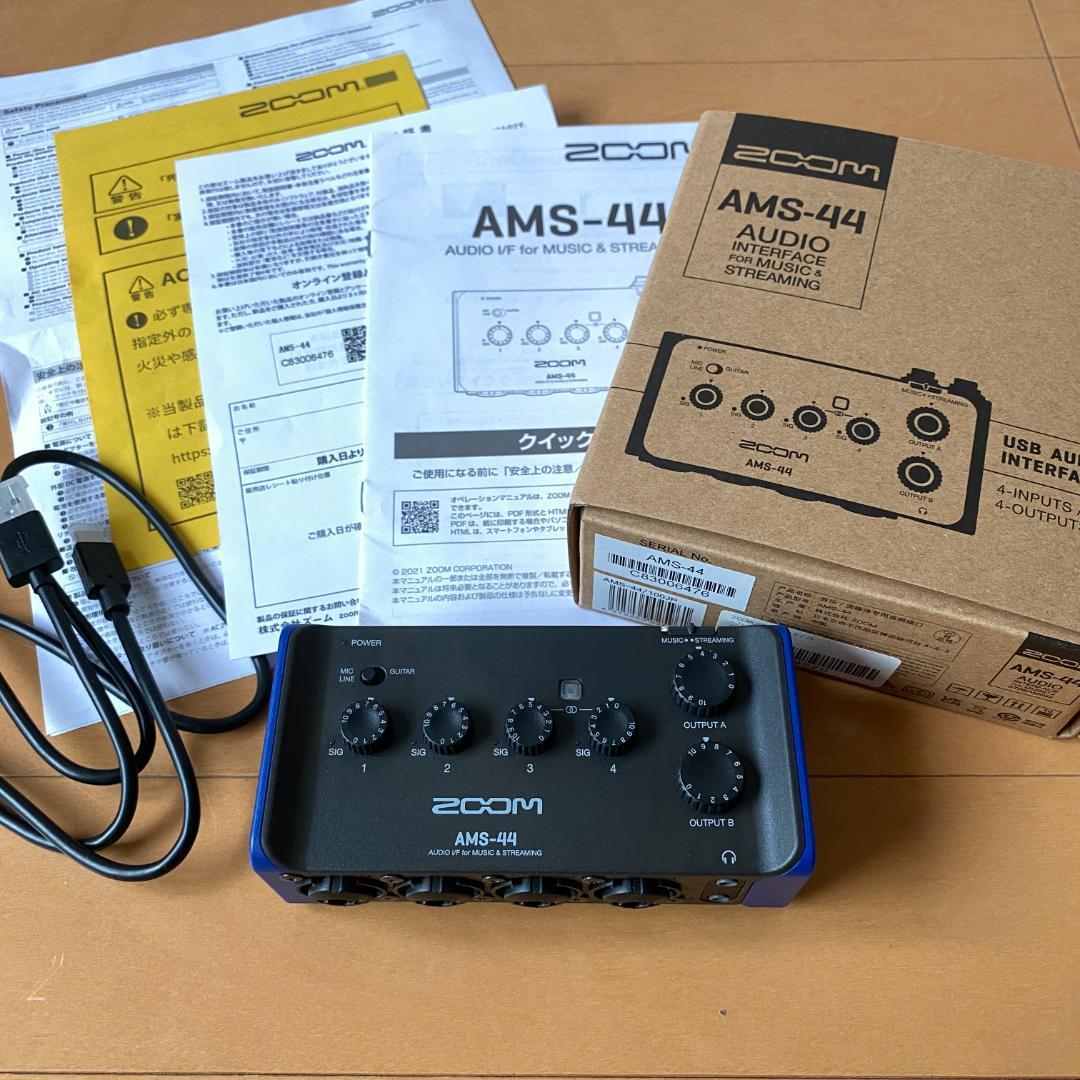 美品・動作良好】ZOOMAMS-44オーディオインターフェイス配信録音用セット