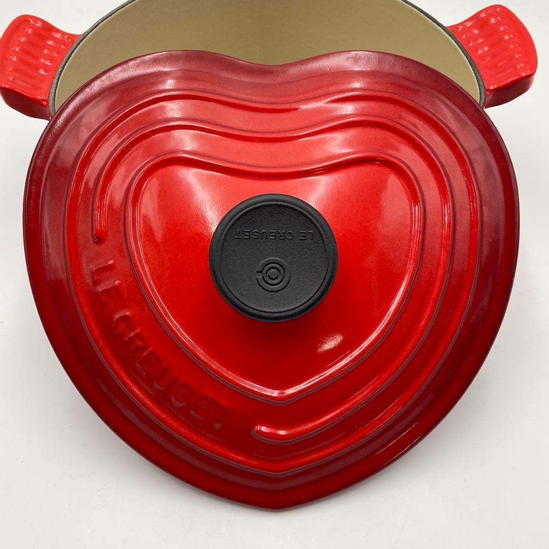 ル・クルーゼ ココット・ダムール ハート型鍋 2.0L チェリーレッド