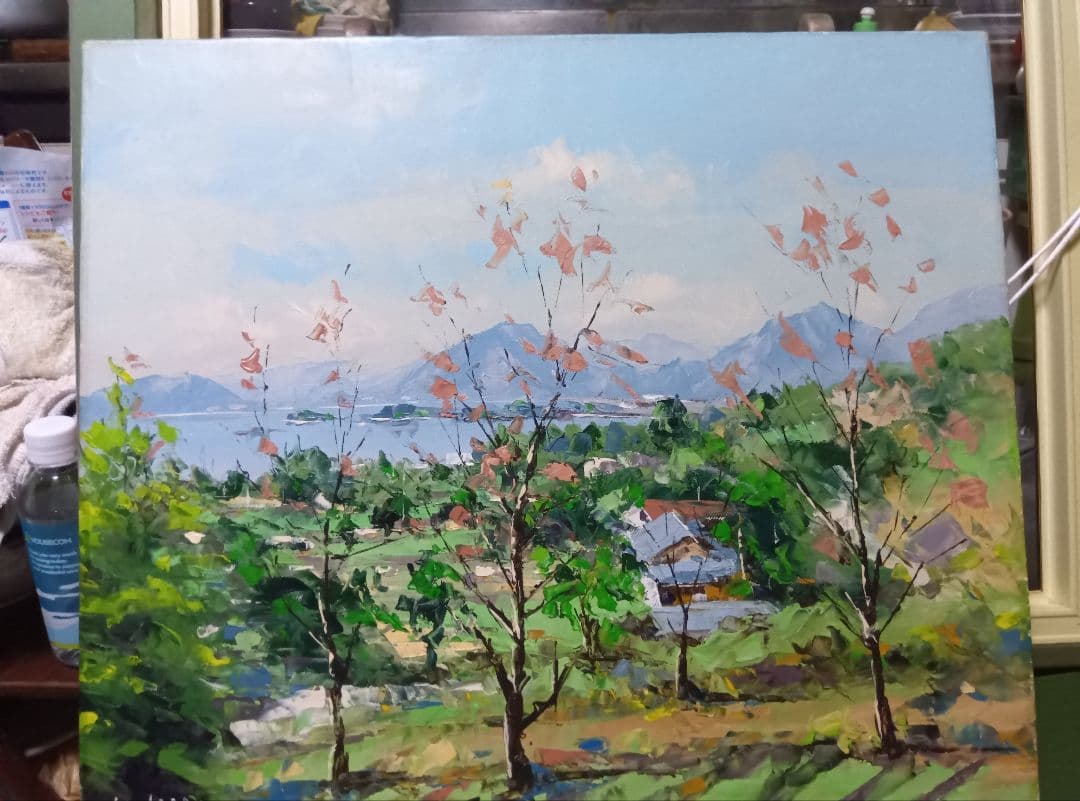 永井潔の油彩F10号秀作です