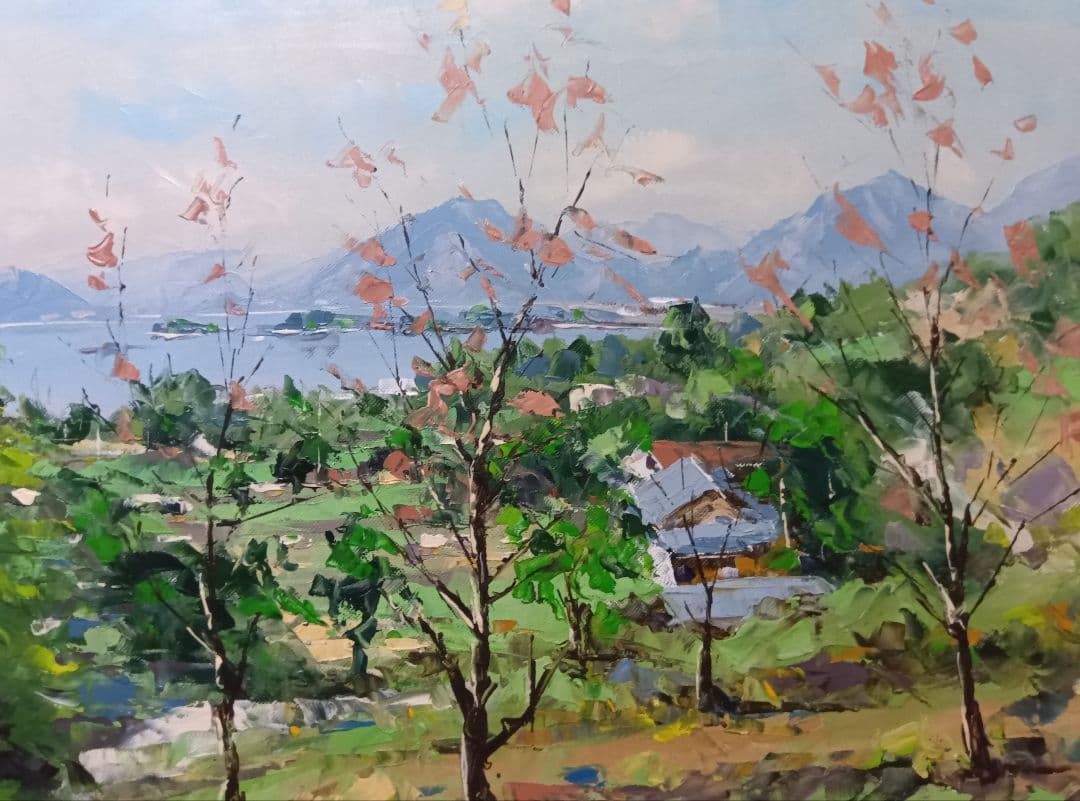 永井潔の油彩F10号秀作です