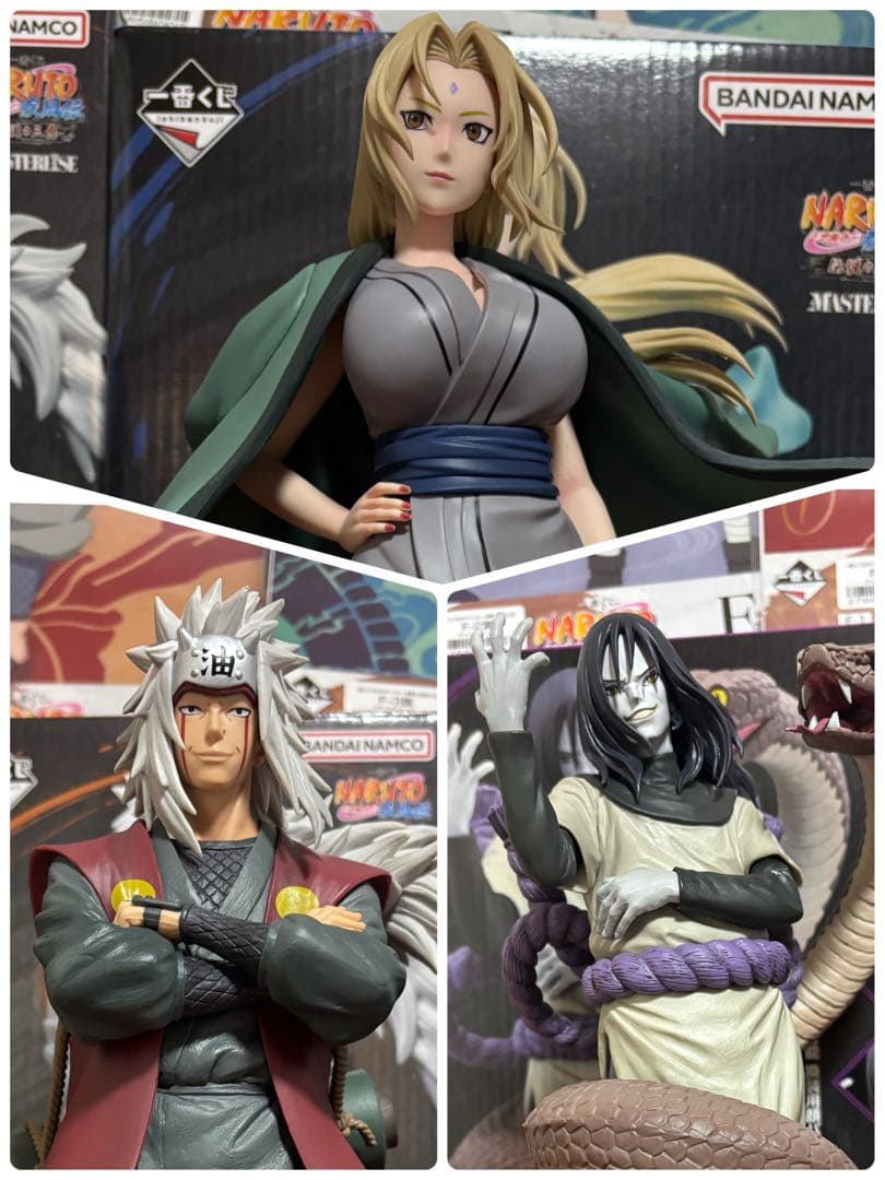 一番くじ NARUTO-ナルト- 疾風伝 伝説の三忍　3体セット　2/8まで 一番くじ NARUTO-ナルト- 疾風伝 伝説の三忍｜一番くじ倶楽部｜BANDAI