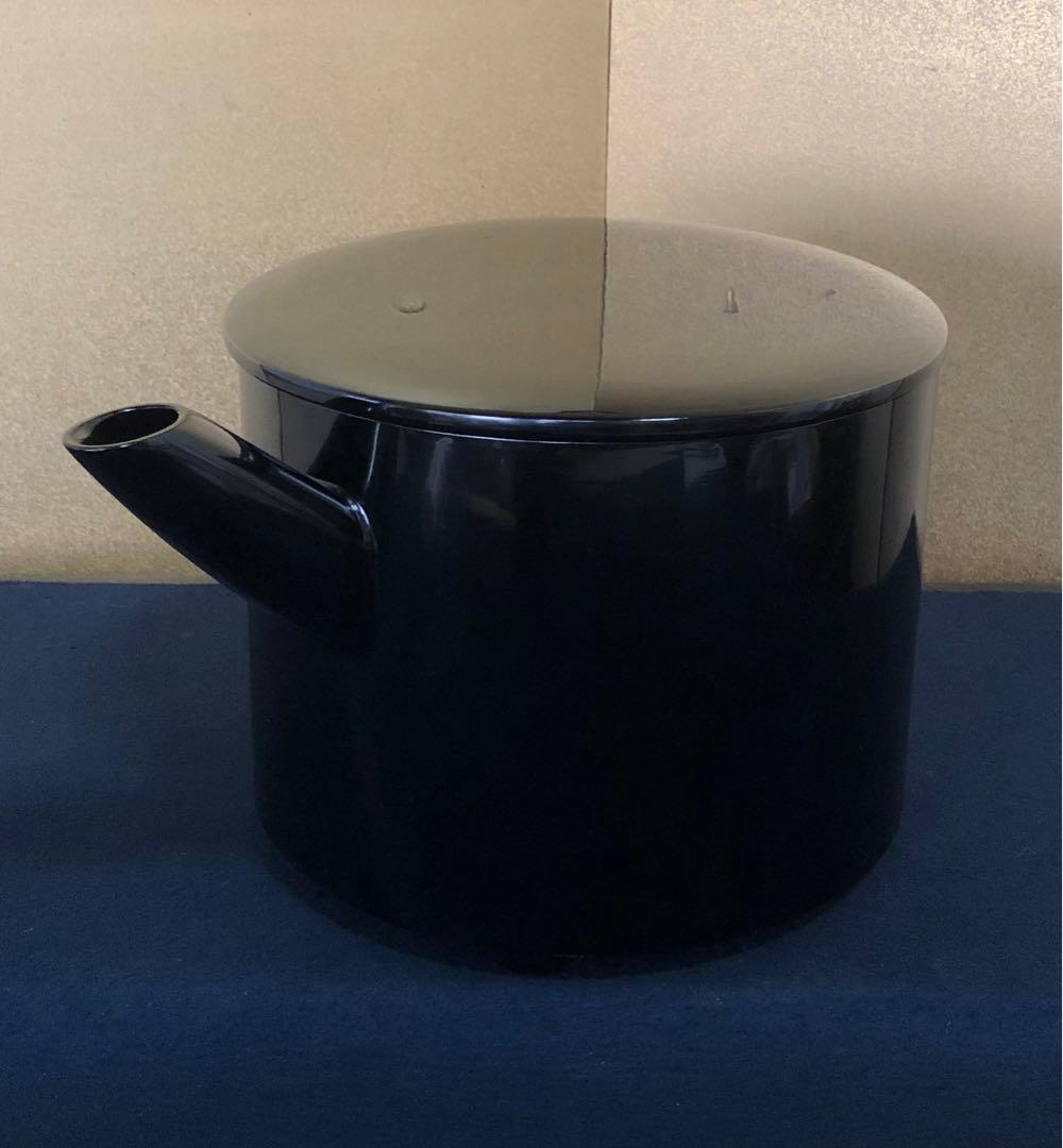 《レ》輪島塗 大口水指 塗師 茶平一斎 表千家永田宗伴 花押 260128く2