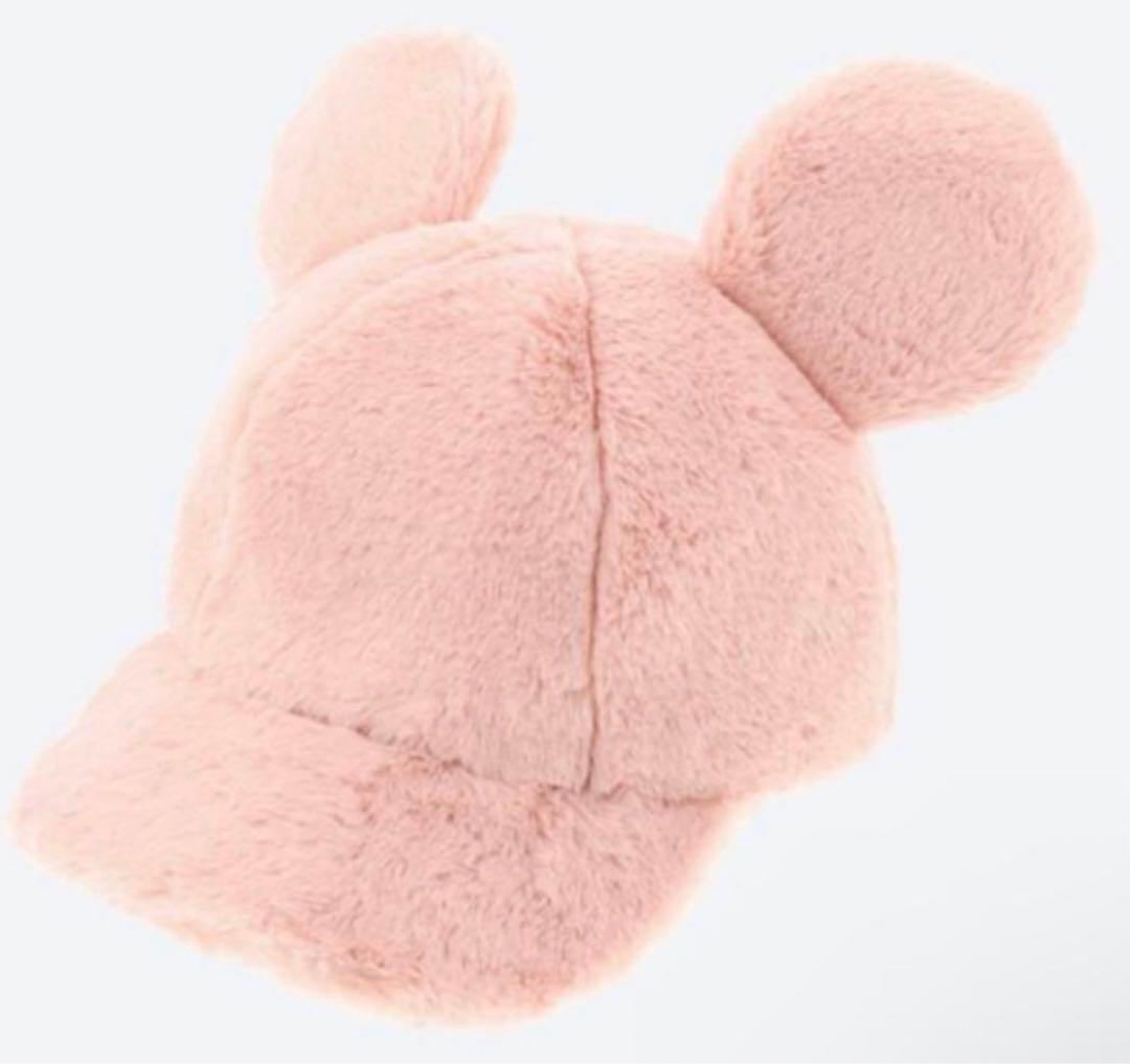 ディズニー ミッキー 冬 モコモコ キャップ ピンク - メルカリ