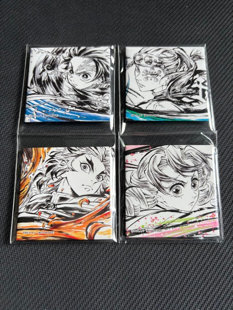 【JF2026/非売品】鬼滅の刃 スクエア缶バッジ 4種セット ジャンプフェスタ 鬼滅の刃 スクエア缶バッジ -柱稽古編- 株式会社ツインクル