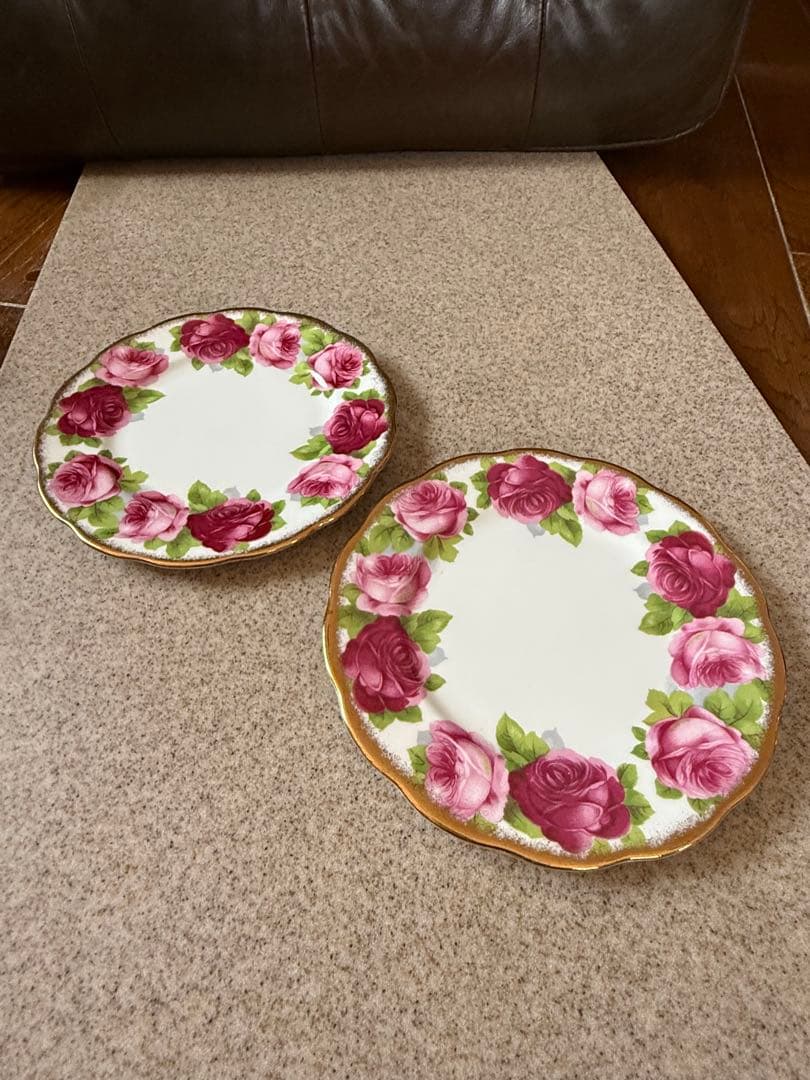  オールドイングリッシュローズプレート 2枚セット ロイヤルアルバート ROYAL ALBERT オールドカントリーローズ 中皿 21cm