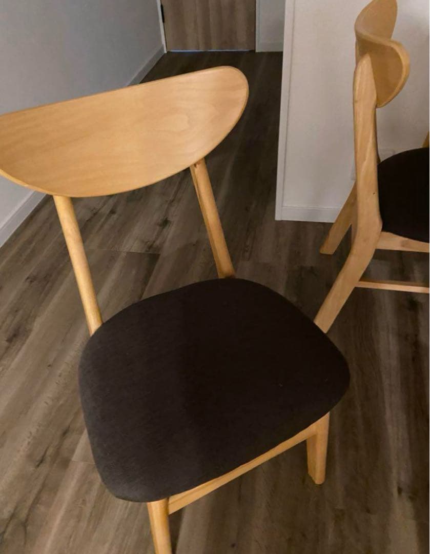 木製ダイニングチェア ダークブラウン