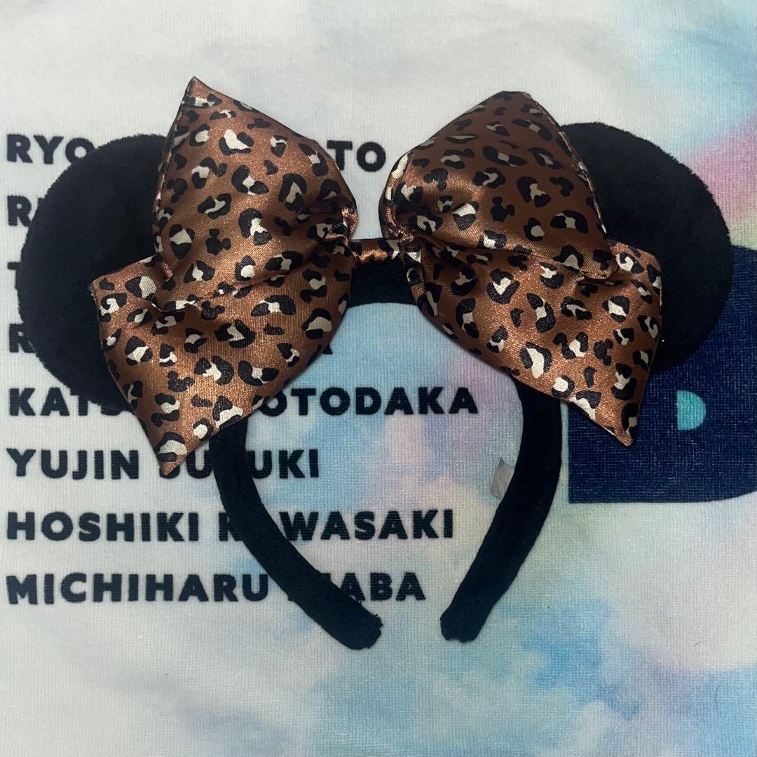 ヒョウ柄 リボン耳 カチューシャ ディズニー - メルカリ