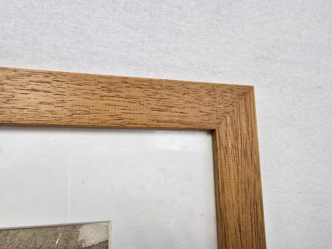 M▽野々村晃 水彩 絵画 額縁 紅葉 寺 (38227) 美術品・アンティーク