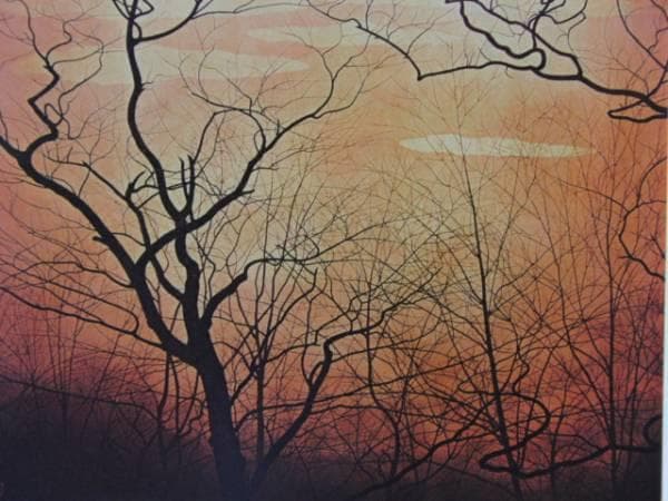 中村岳陵、残照、希少画集画、新品高級額装付 - メルカリ