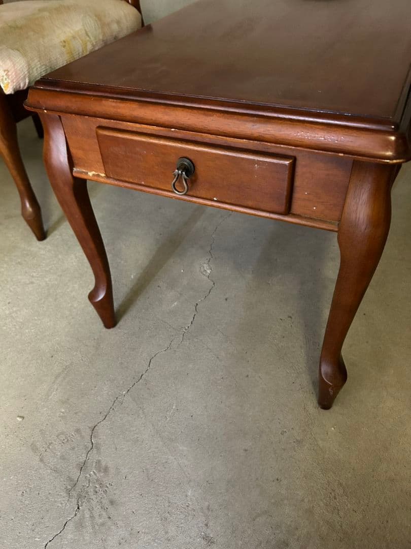 マルニ木工 80年代ビンテージ 小型テーブル、チェアーセット 引き取り