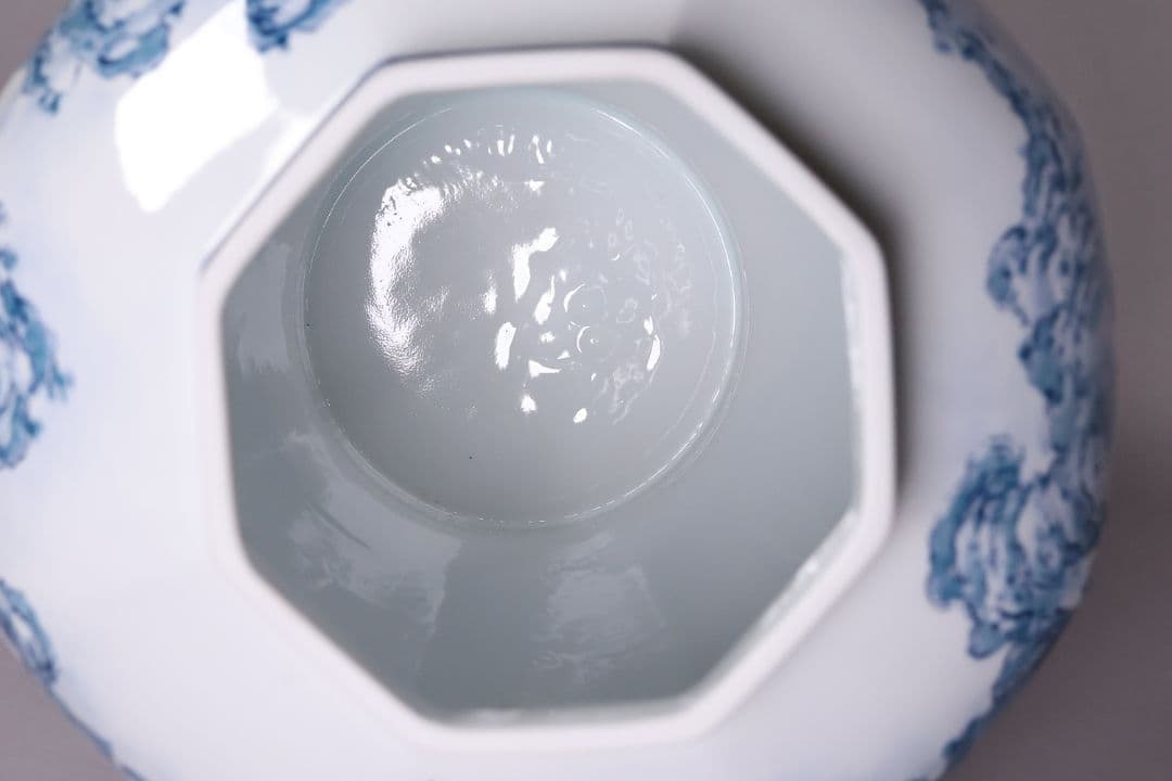 有田焼 勝右衛門 染付 沈香壷 69.3cm 山水蛸唐草 壺 飾壷【CM207】