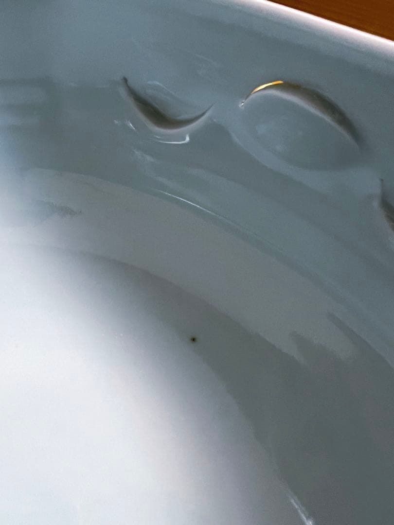 白青磁／盛器】大皿 盛皿 器 花器 京都 陶芸家 長谷川勇 新品未使用 共