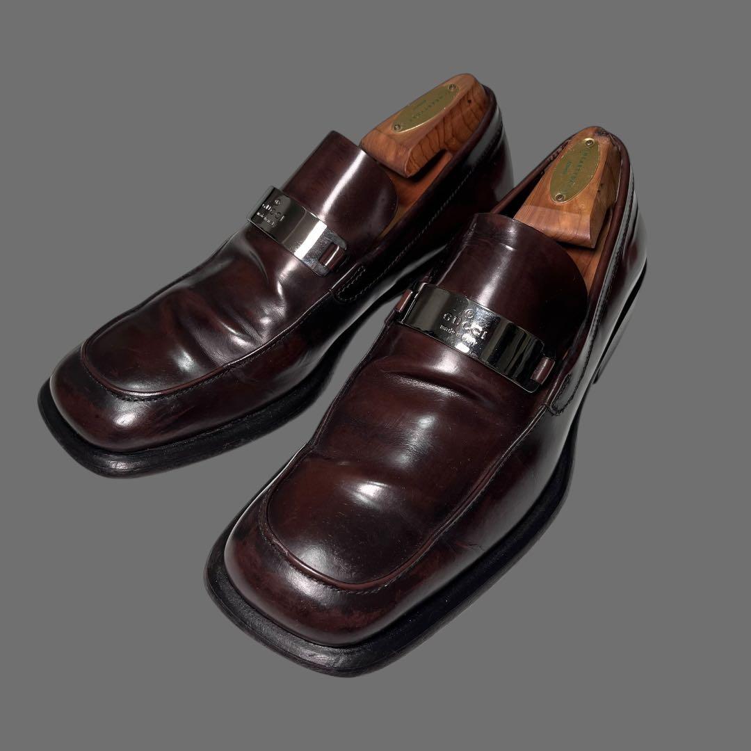 その他 GUCCI l plate Square toe loafer Dark Brown Leather Gucci Jordaan Loafer | GUCCI® CH