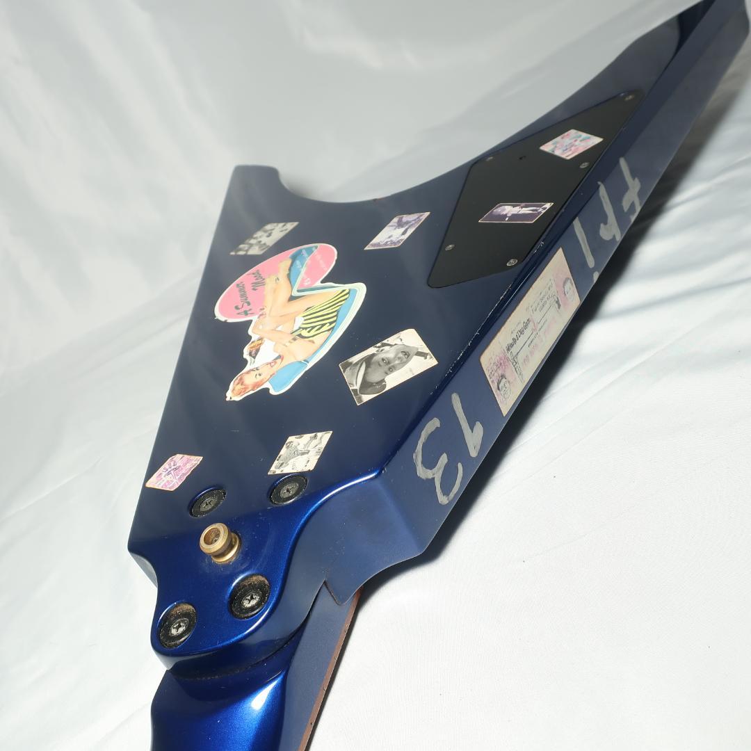 ヒ*デ様 Burny フライングV エレキギター ブルー GOTOHペグ装備 - メルカリ