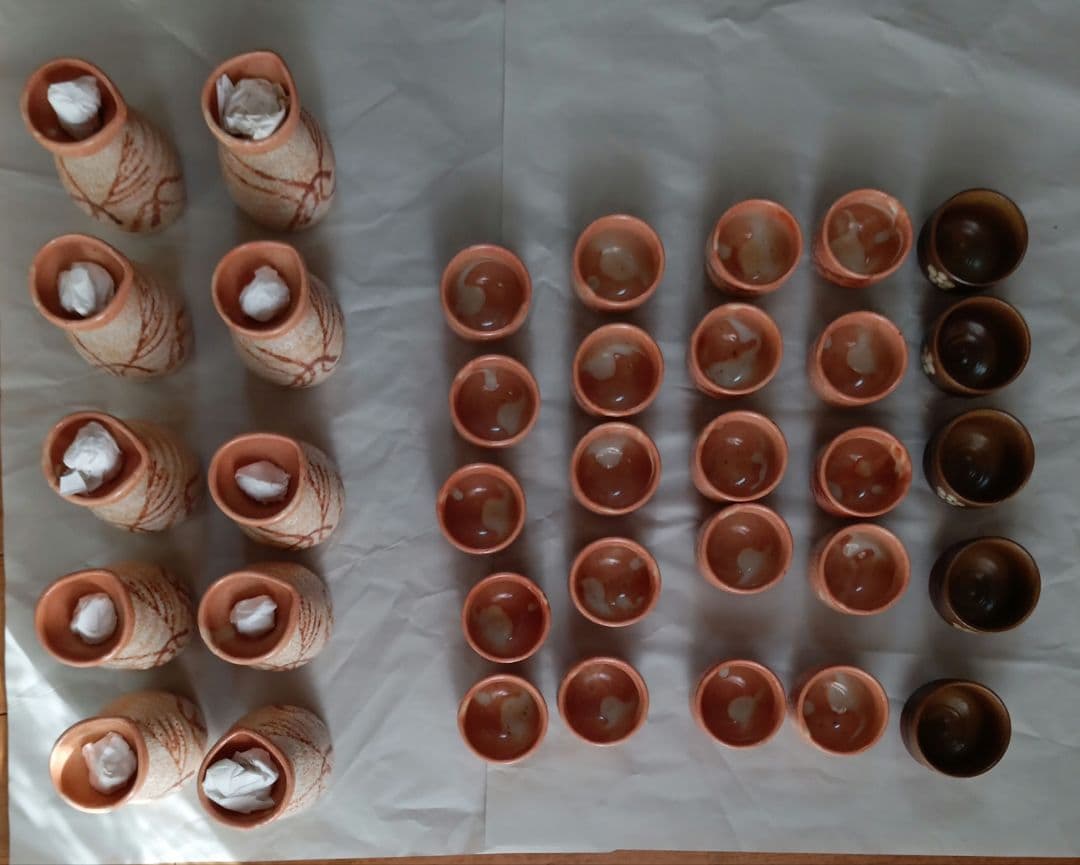 とつくり10本　　おちょこ25個 美濃焼 つばめ工房 酒器セット おしゃれ 徳利 おちょこ セット 盃