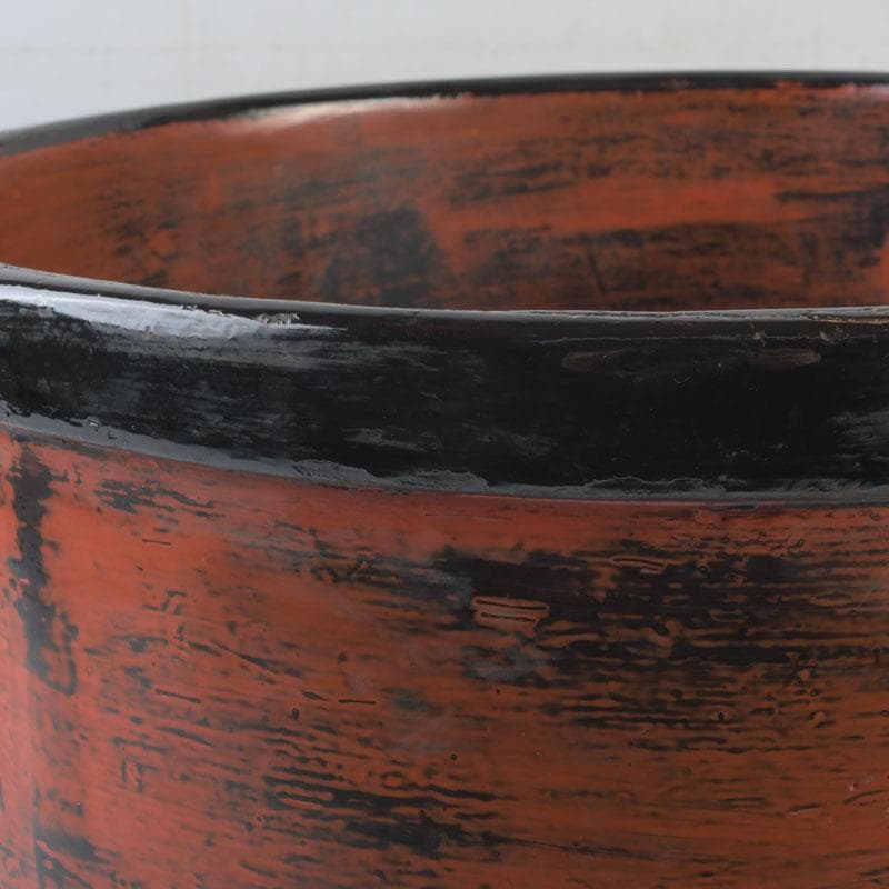 時代古民具 漆塗 三足桶 M 9839A