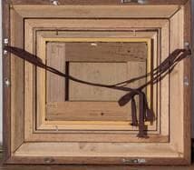 真作】絵画 油彩0号 賑わう街角 赤いテントのカフェ風景画 Y164 - メルカリ