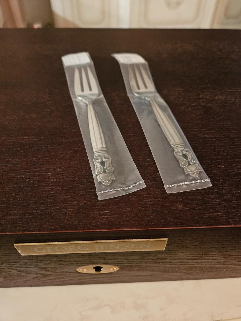  ジョージジェンセン ACORN フォーク 2本セット ジョージ・ジェンセン「サービングスプーン＆フォーク 二本セット