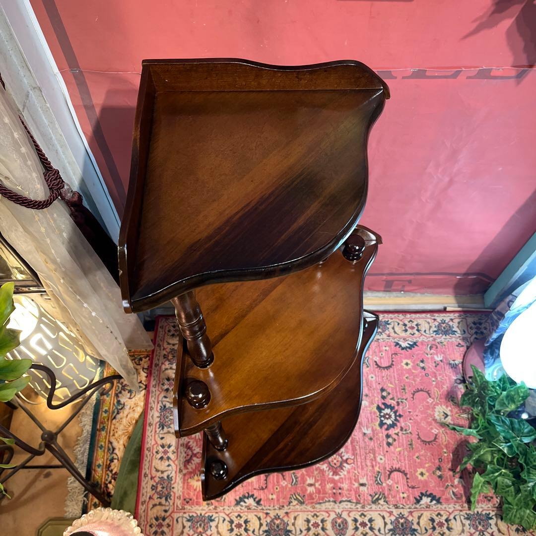 Sale スピンドルポスト アンティーク調 飾り棚 ラック 木製 昭和レトロ