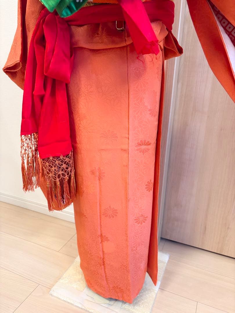 七五三 7歳 祝い着 フルセット 正絹 無地 地紋 レトロ M2505271 - メルカリ