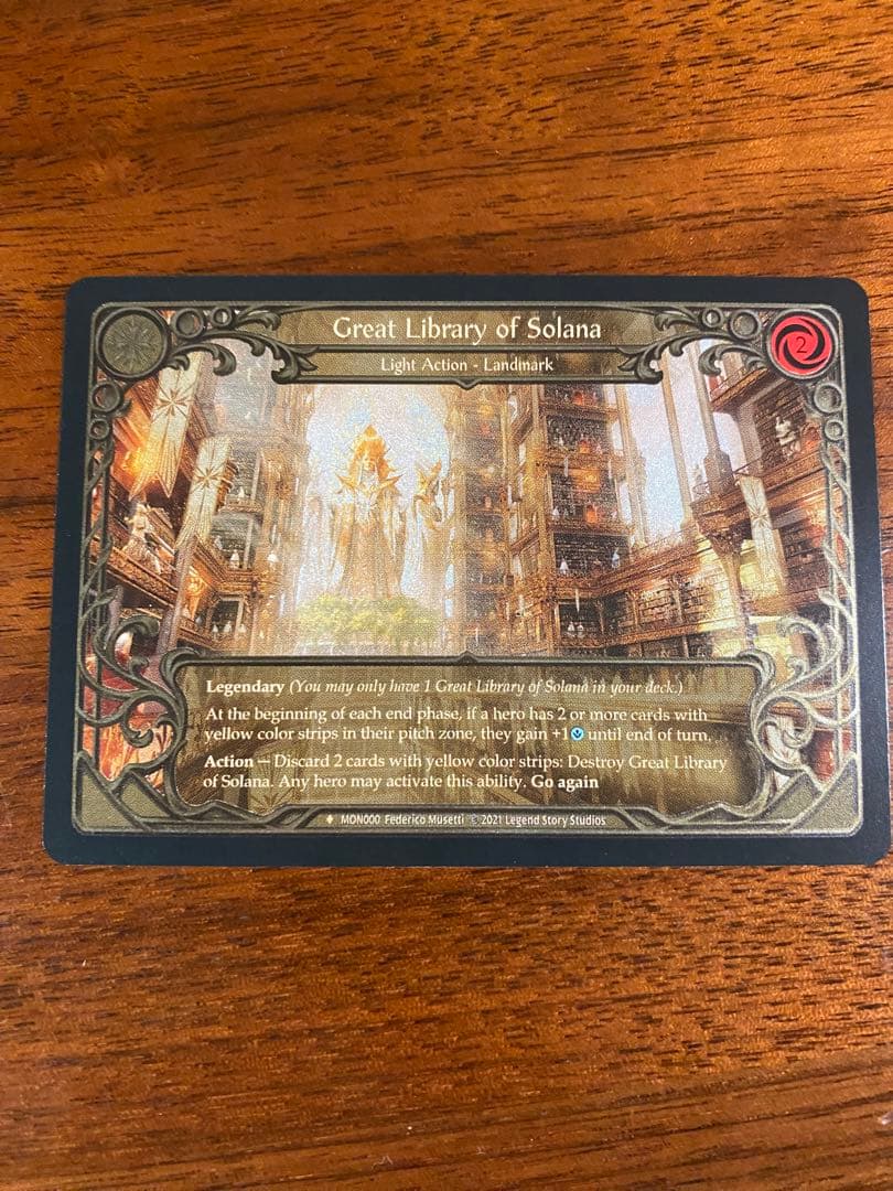 その他 great library of solana CF cold foil TCG専門店 蓮屋 MtG & FaB & GA / Legendary & Fabled